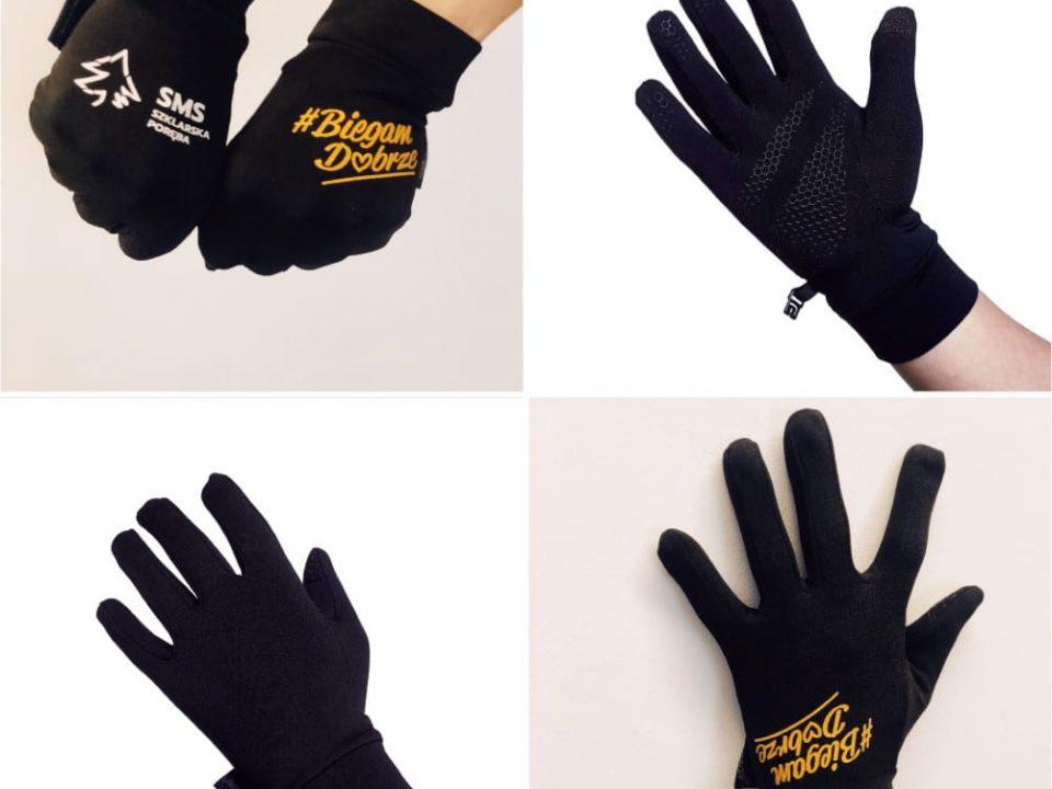 rękawiczki z własnym nadrukiem sportowe